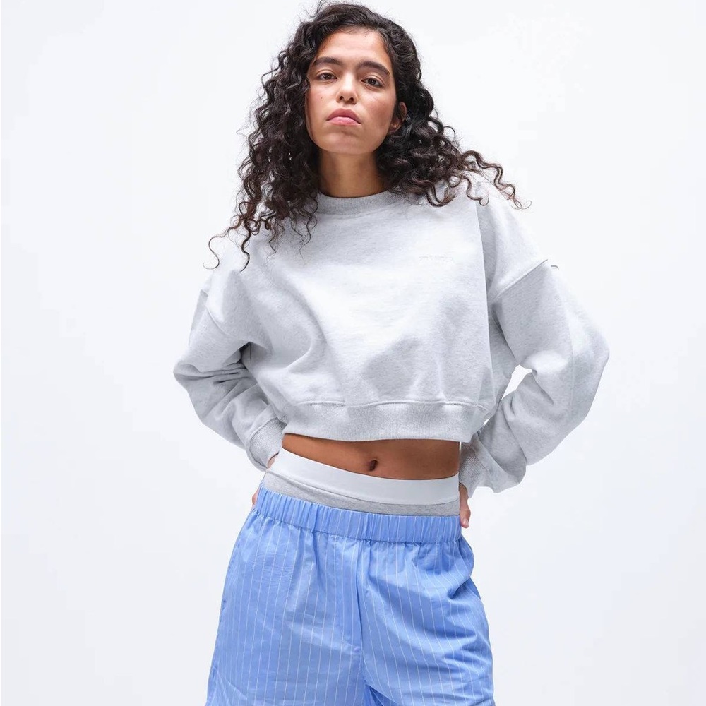 ADANOLA Oversized Crop Sweatshirt